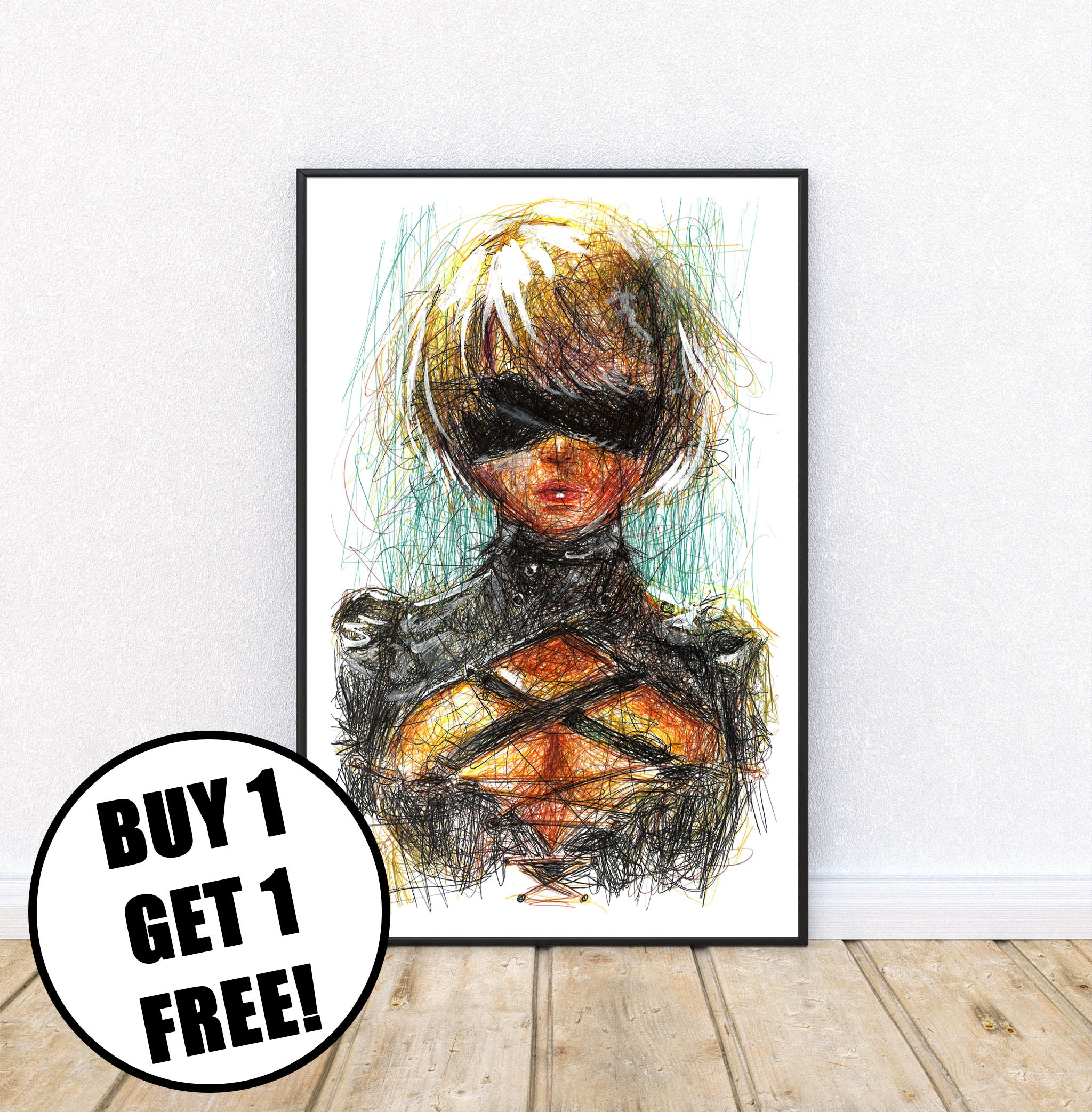 2B Ballpoint Pen Print