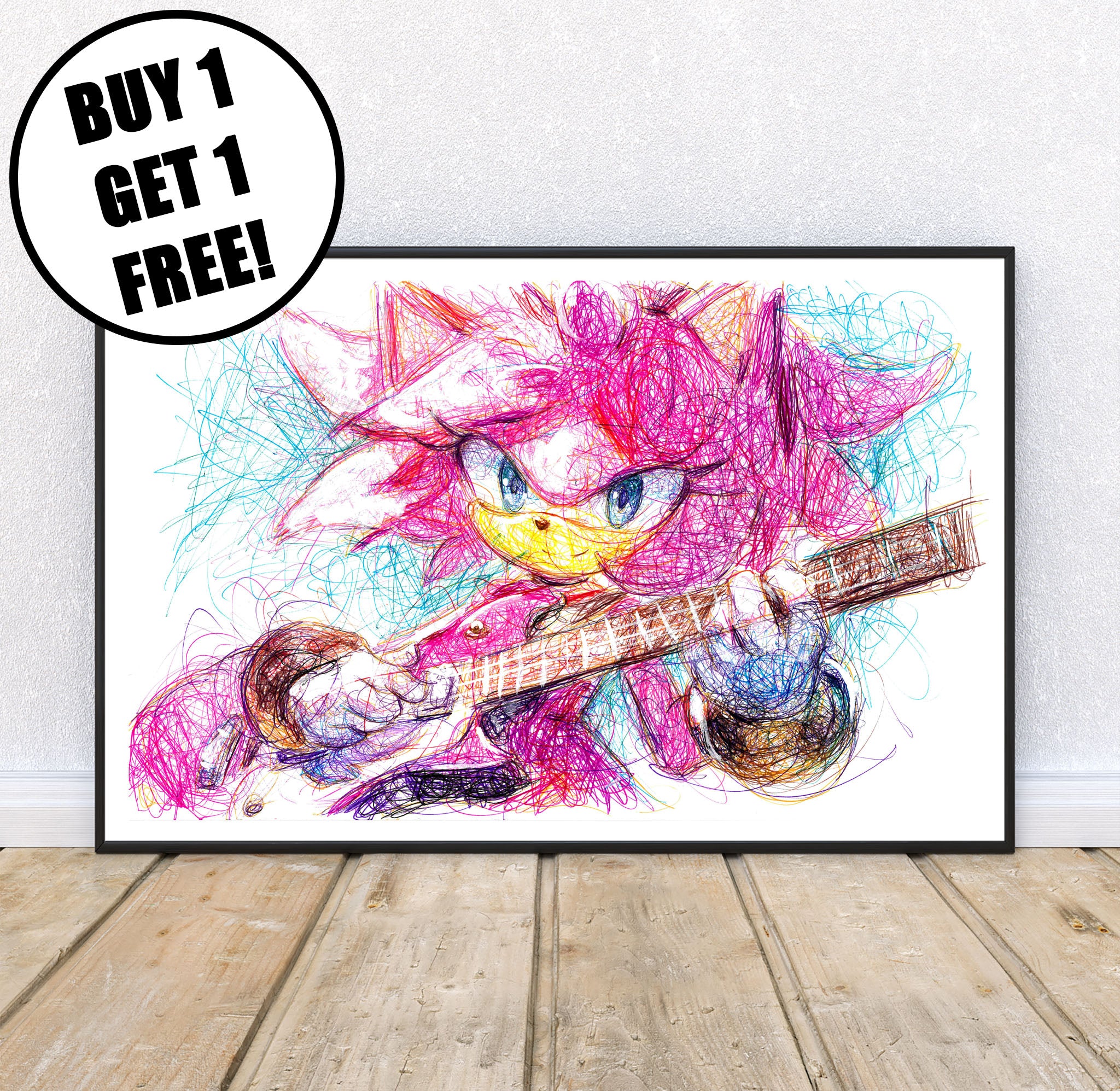 Amy Rose Ballpoint Pen Print