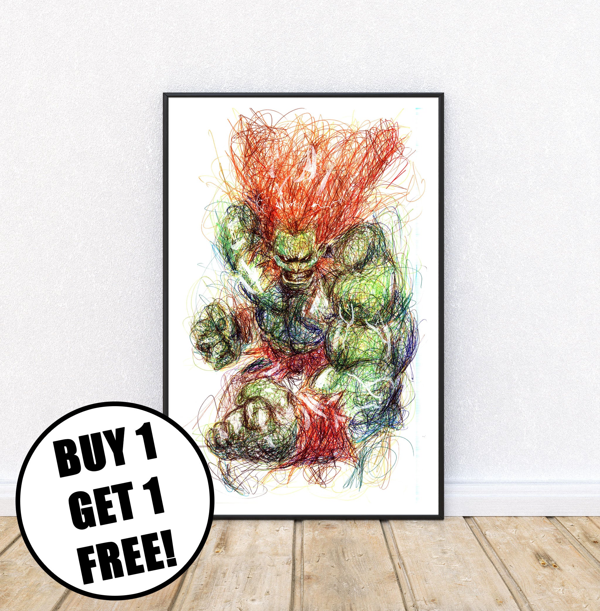 Blanka Ballpoint Pen Print