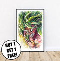 Broly Ballpoint Pen Print