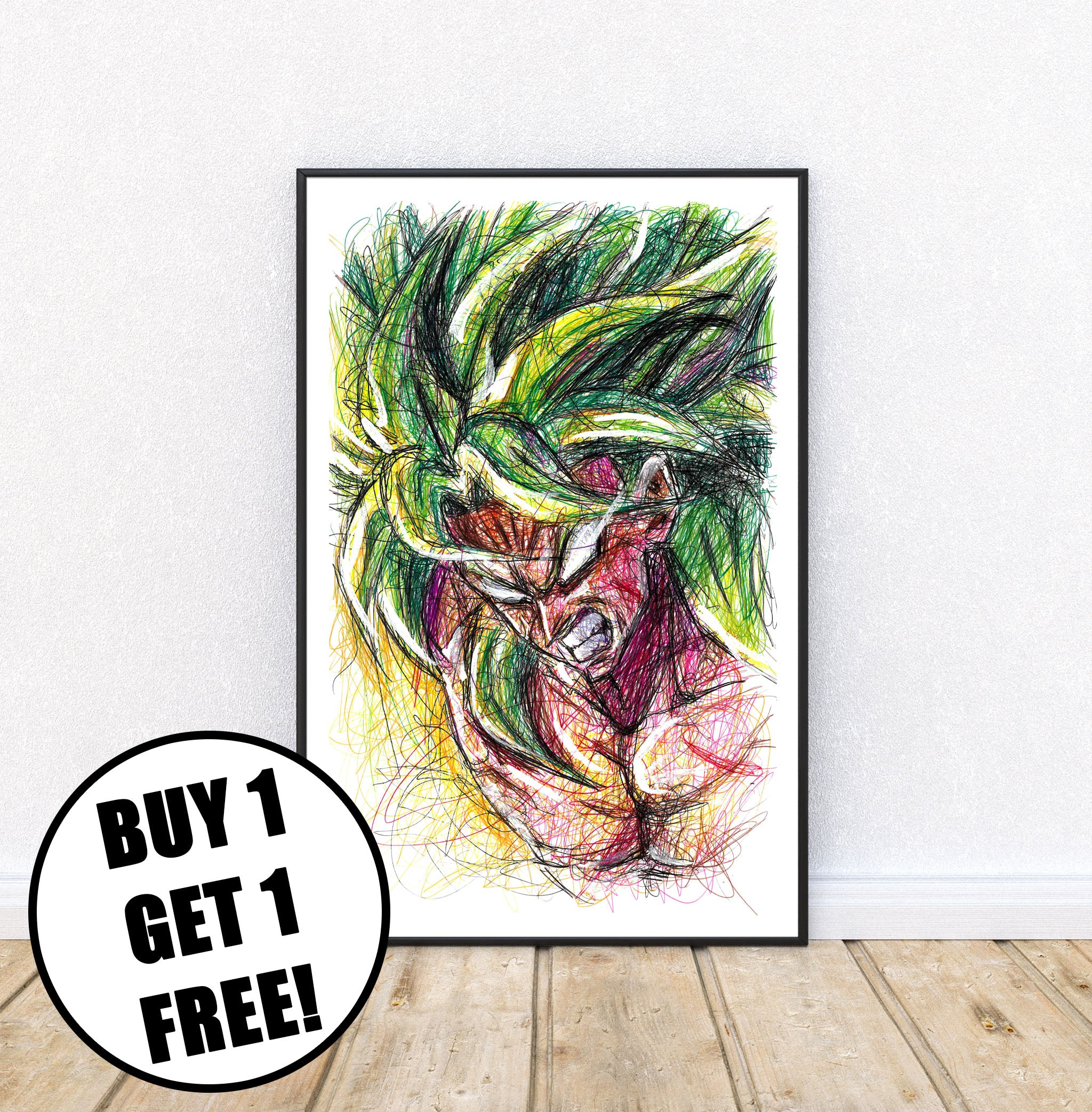 Broly Ballpoint Pen Print
