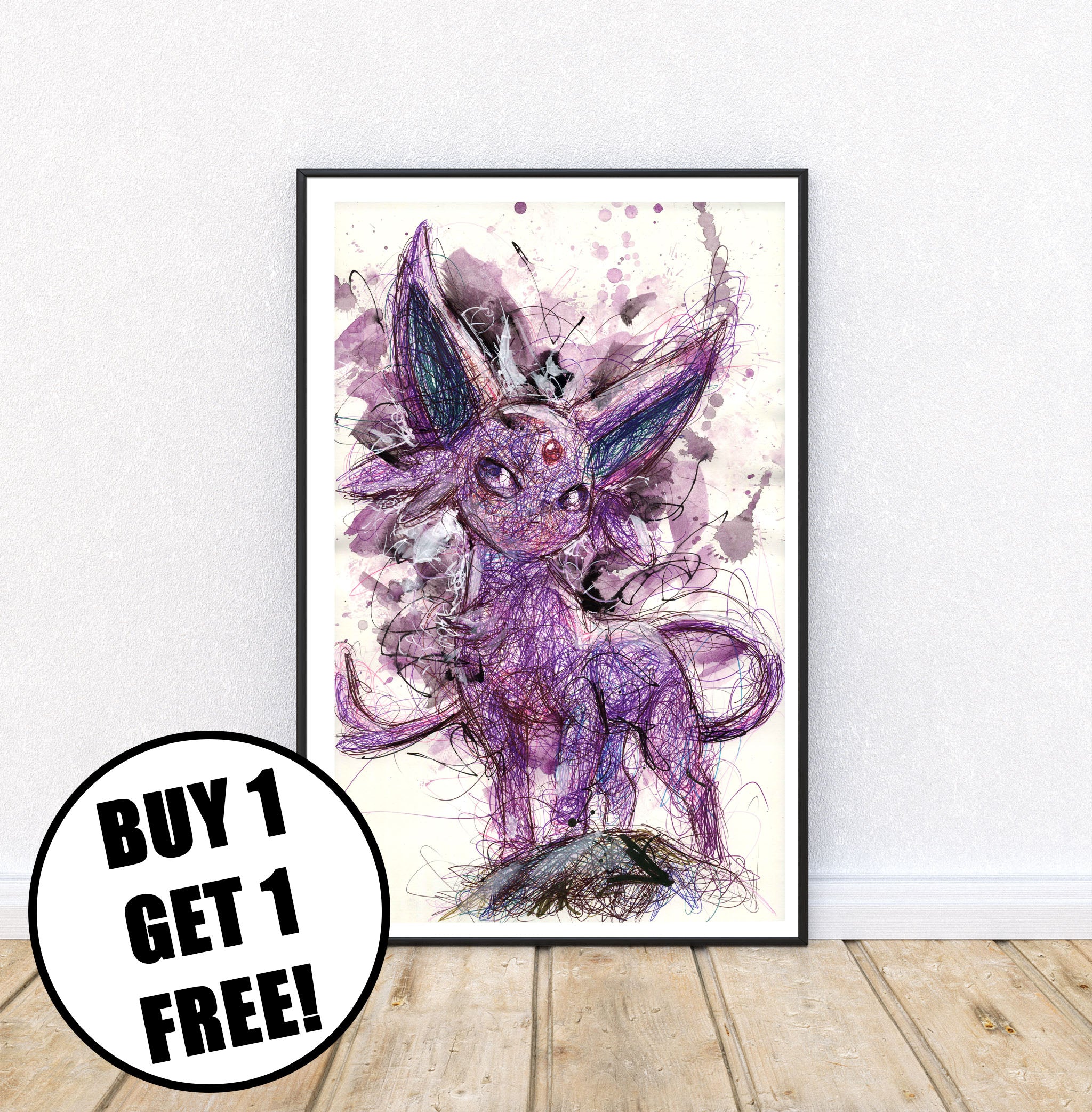 Espeon Ballpoint Pen Print