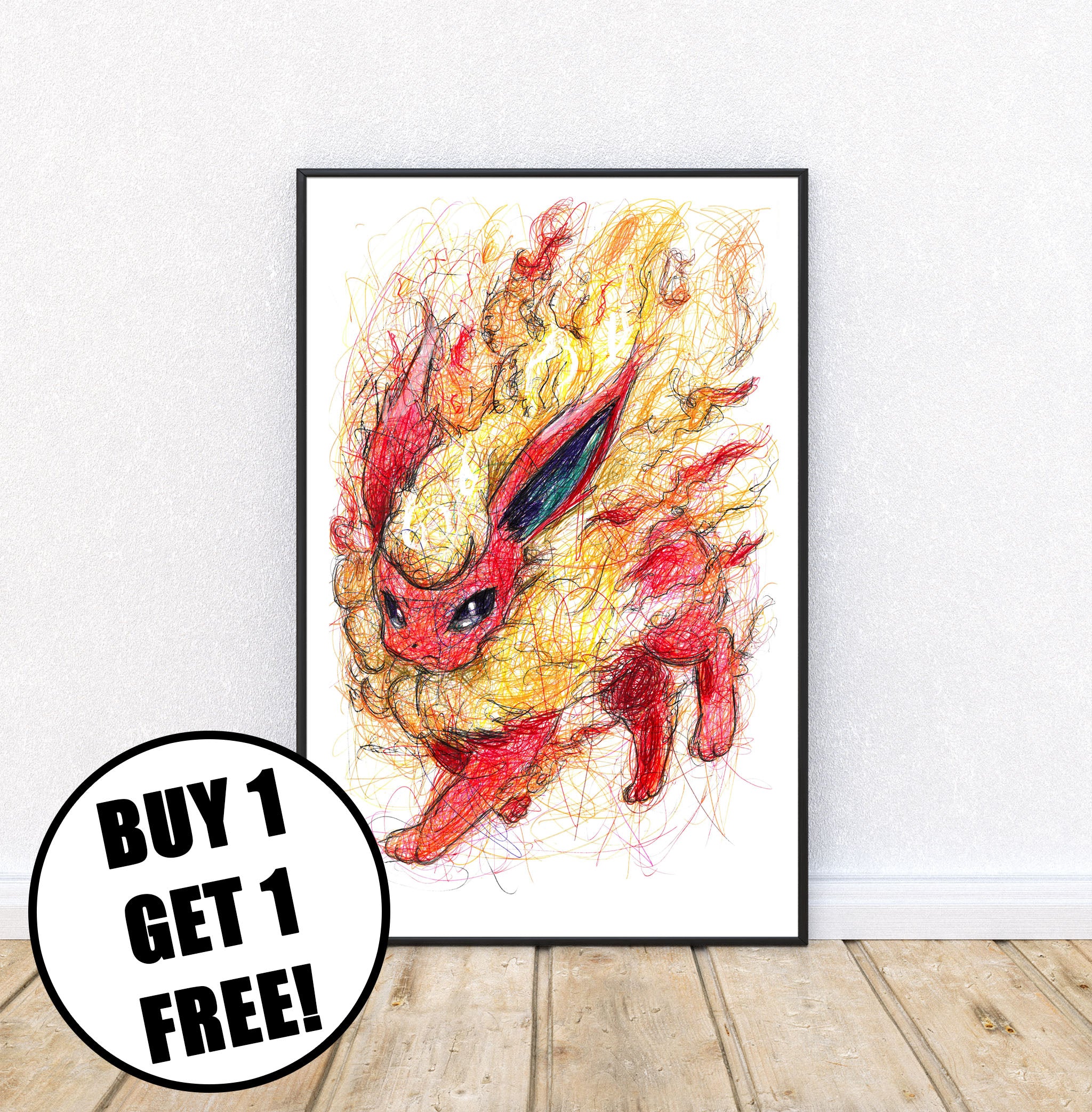 Flareon Ballpoint Pen Print