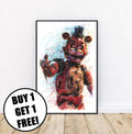 Freddy Faz Bear Ballpoint Pen Print