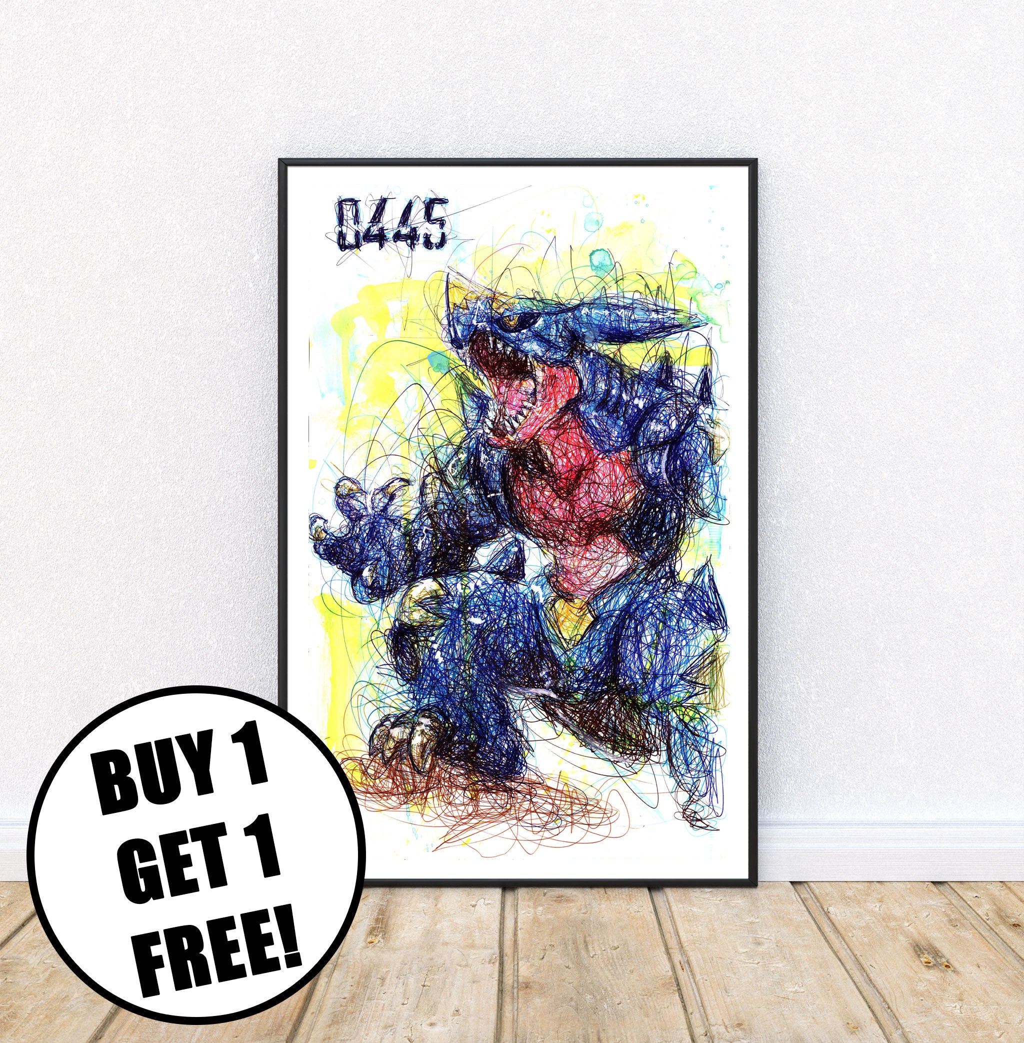 Garchomp Ballpoint Pen Print