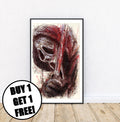 Ghost Face Ballpoint Pen Print