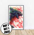 Godzilla Ballpoint Pen Print