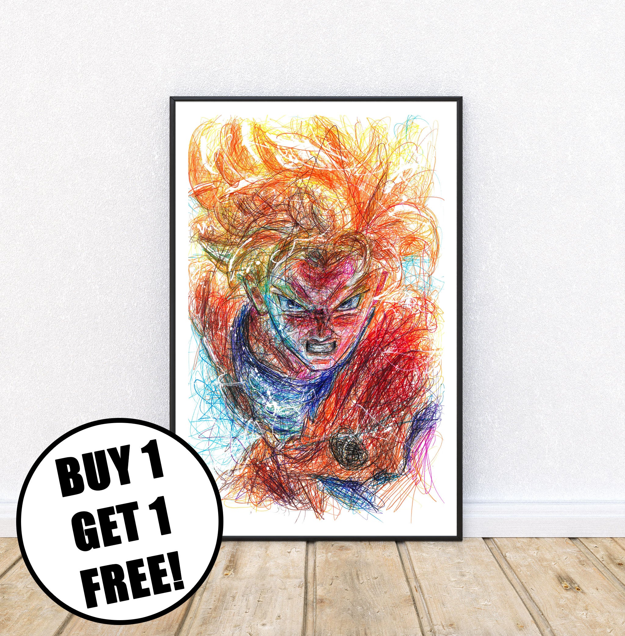 Goku Ballpoint Pen Print