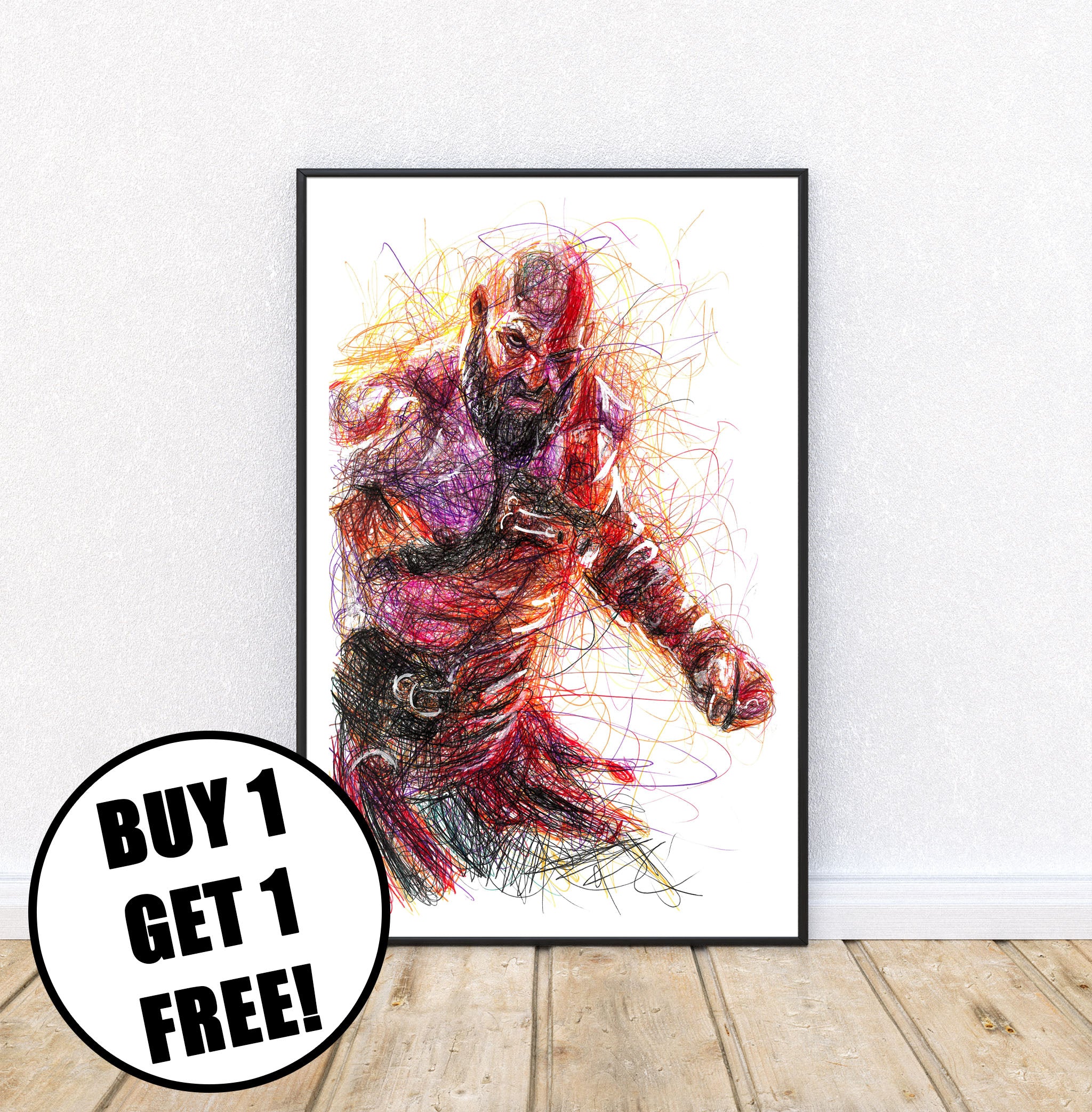 Kratos Ballpoint Pen Print