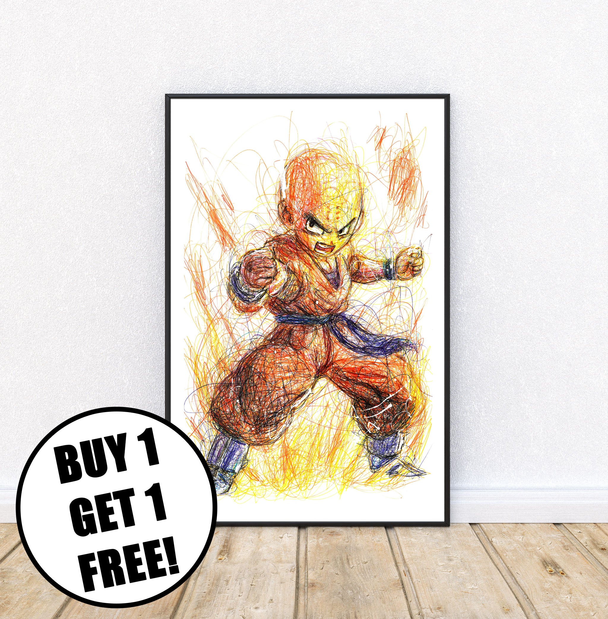 Krillin Ballpoint Pen Print