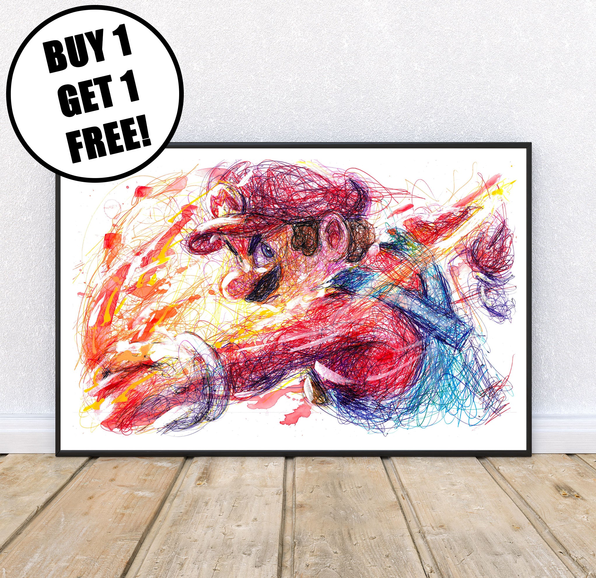 Mario Ballpoint Pen Print