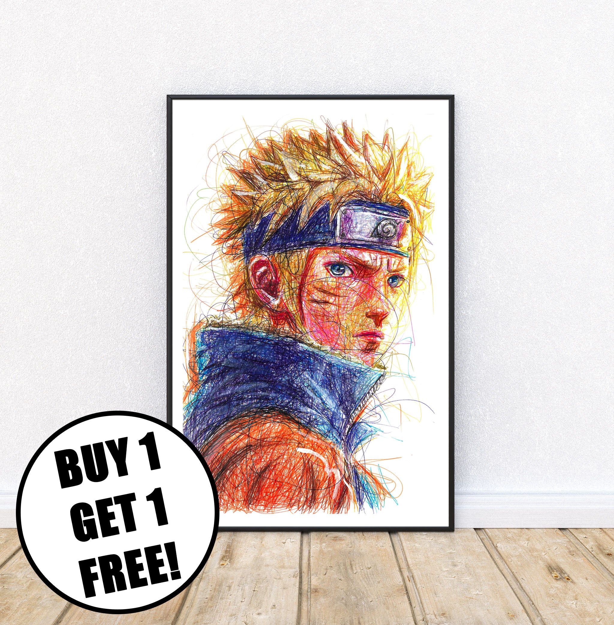 Naruto Ballpoint Pen Print