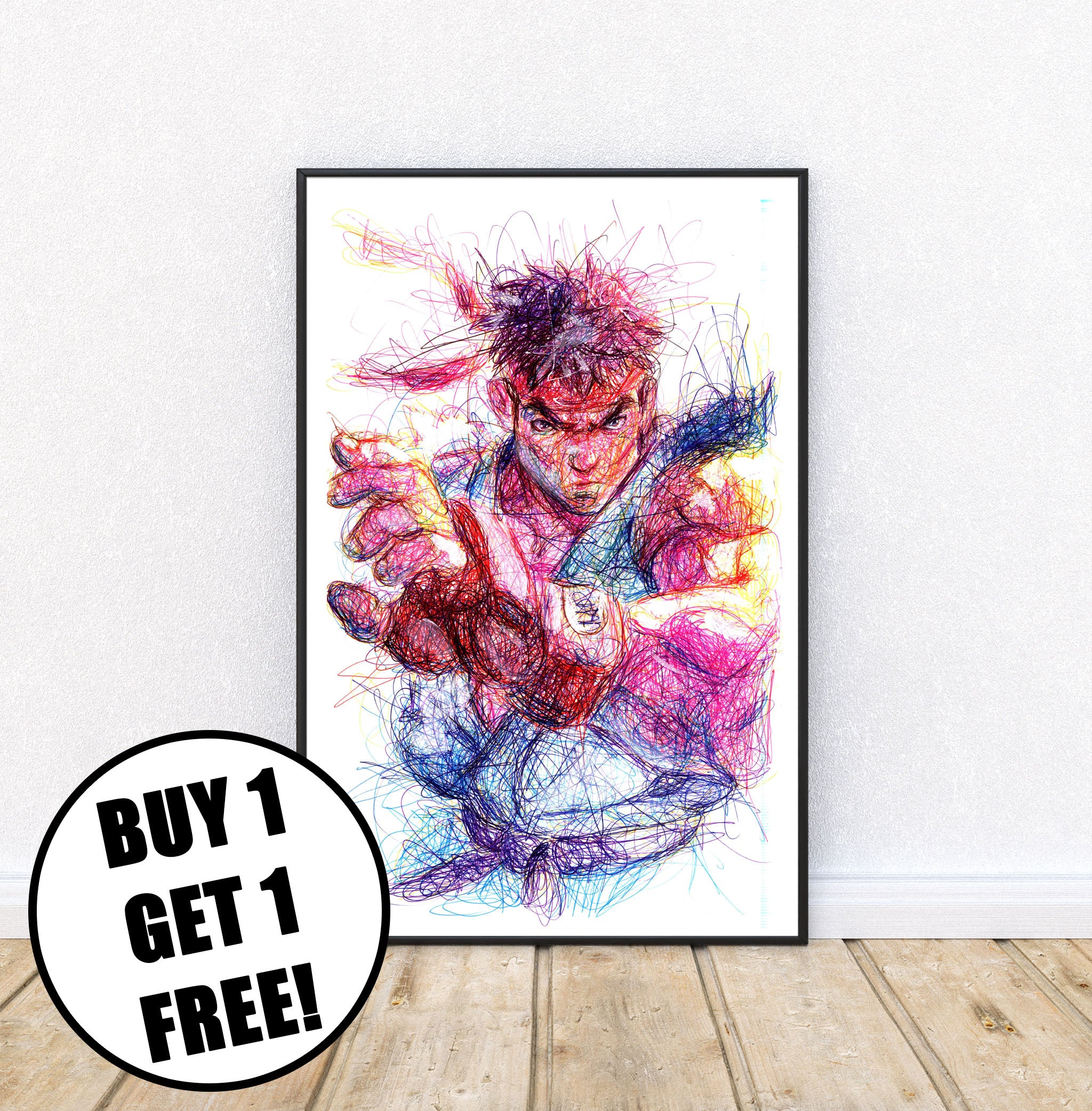 Ryu Ballpoint Pen Prints