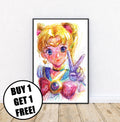 Sailor Moon Ballpoint Pen Print
