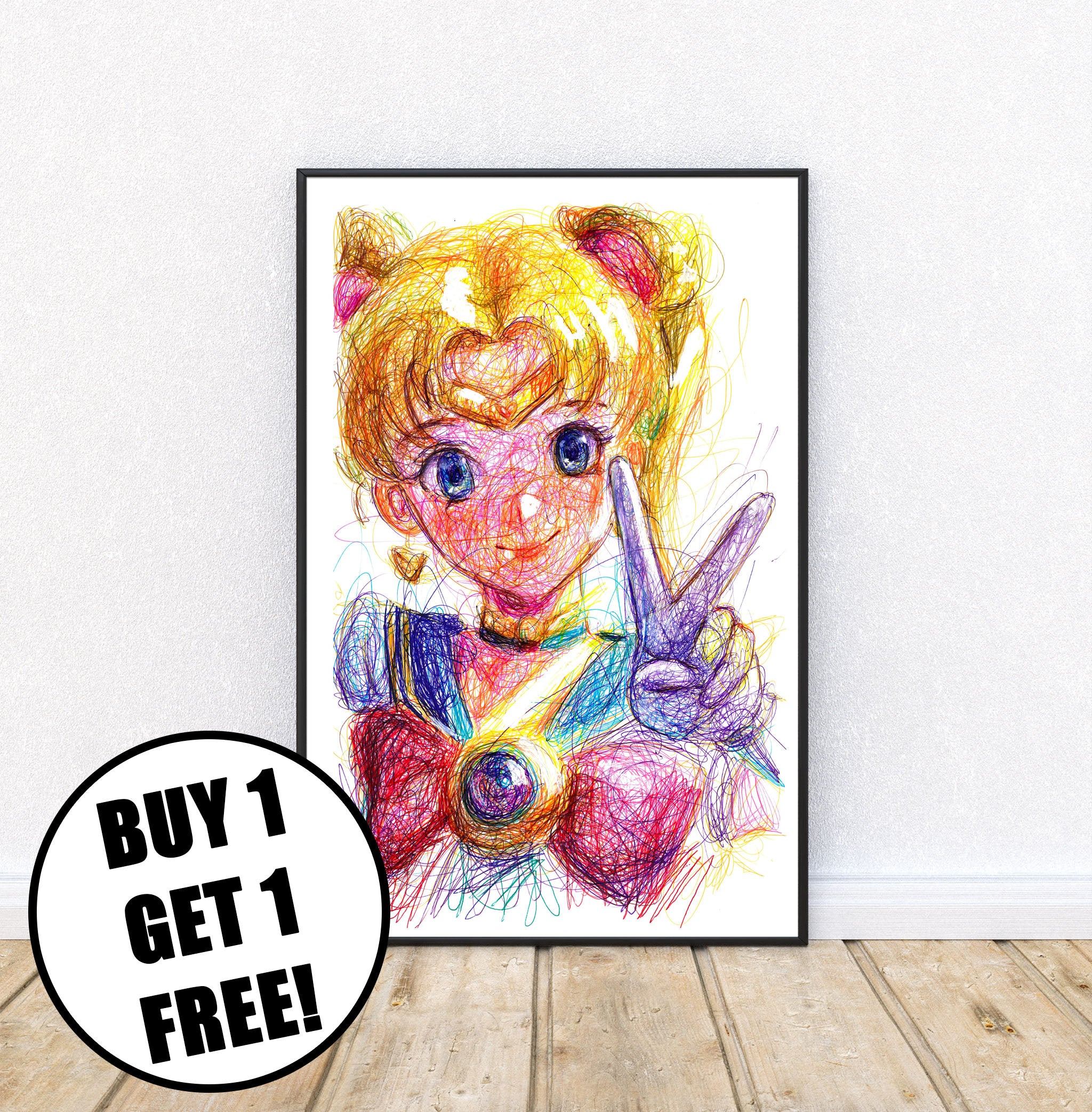 Sailor Moon Ballpoint Pen Print