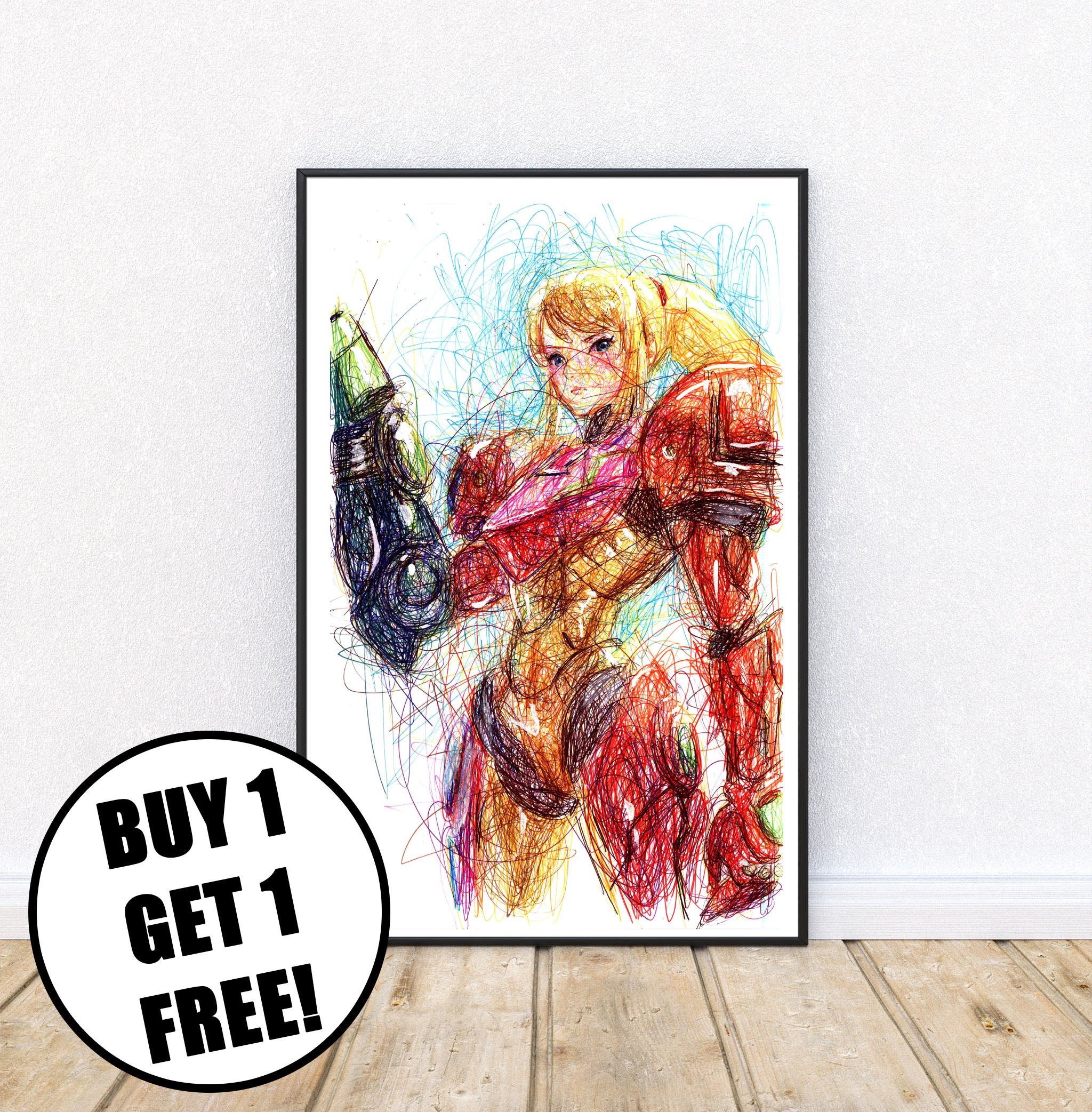 Samus Ballpoint Pen Print