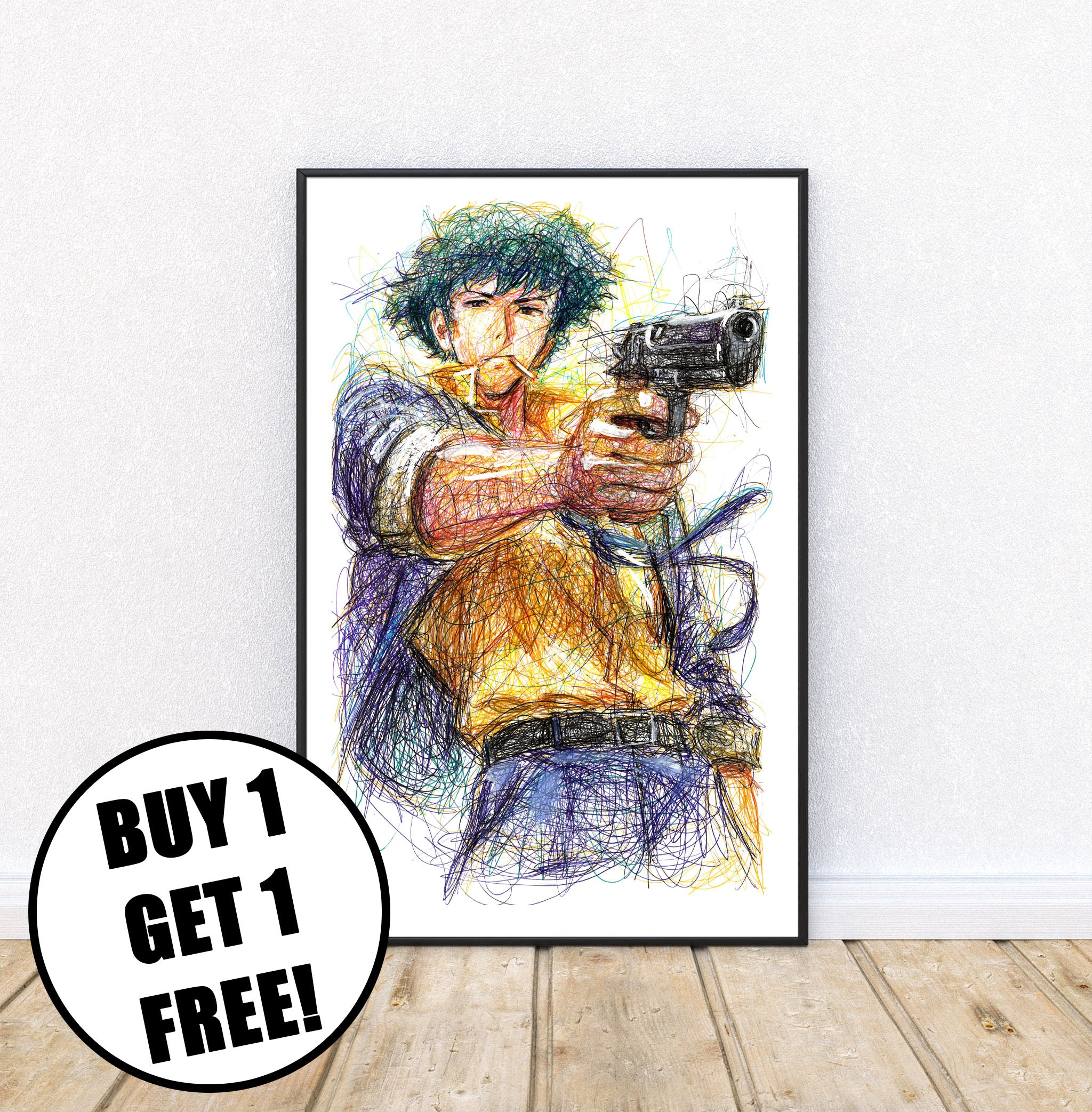 Spike Spiegel Ballpoint Pen Print