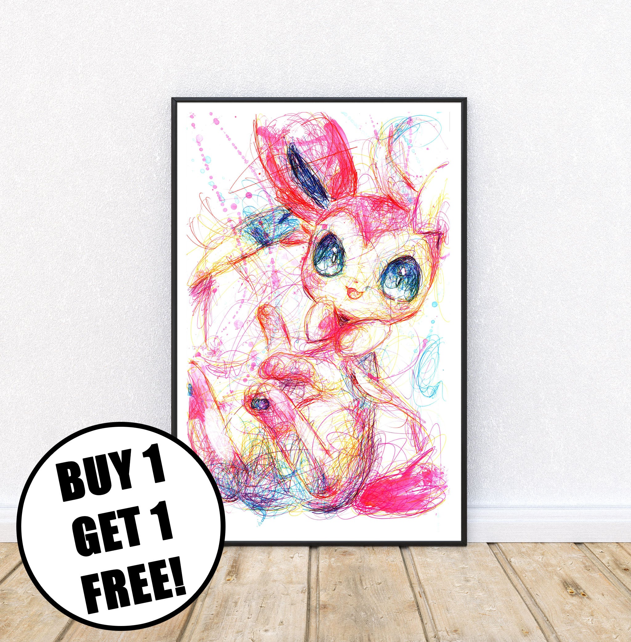 Sylveon Ballpoint Pen Print