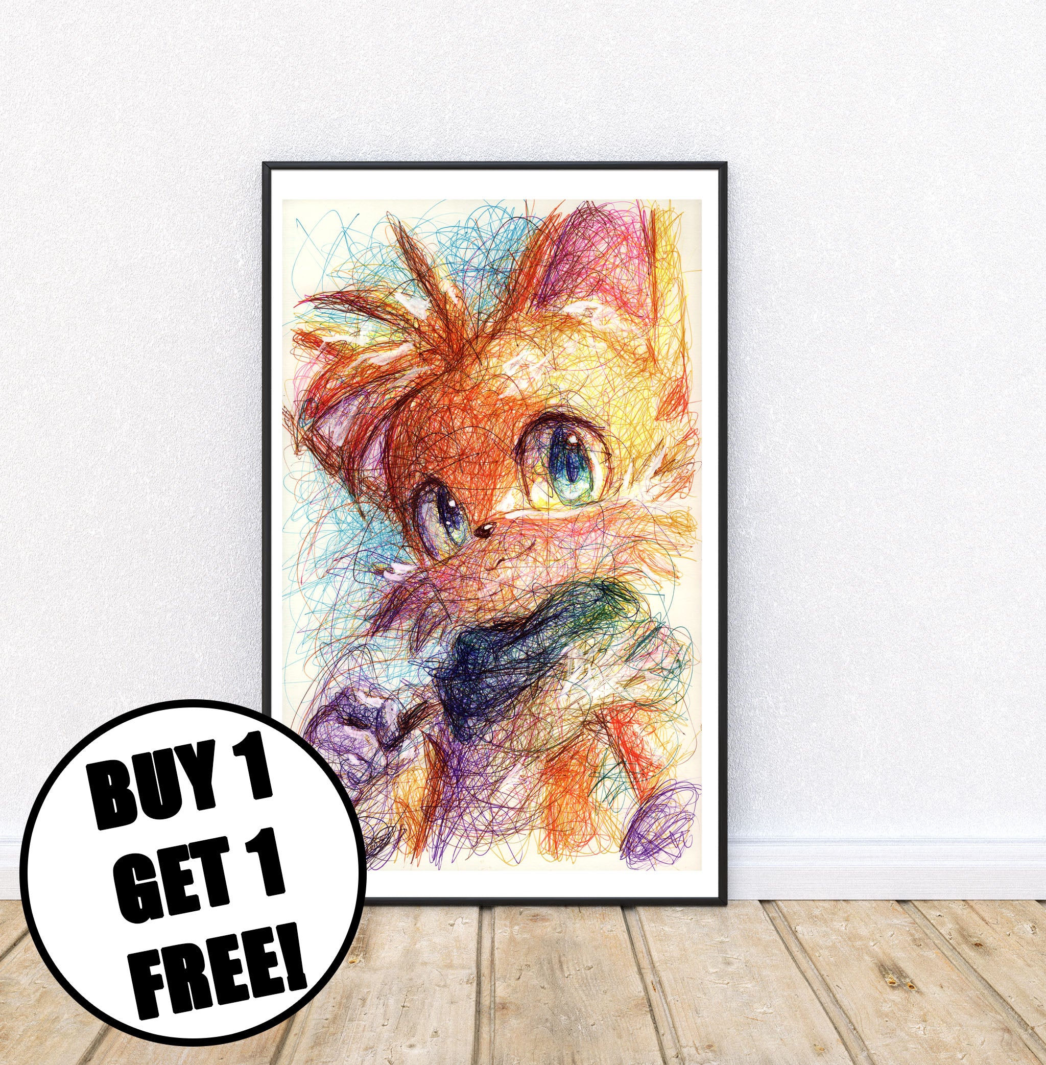 Tails Ballpoint Pen Print