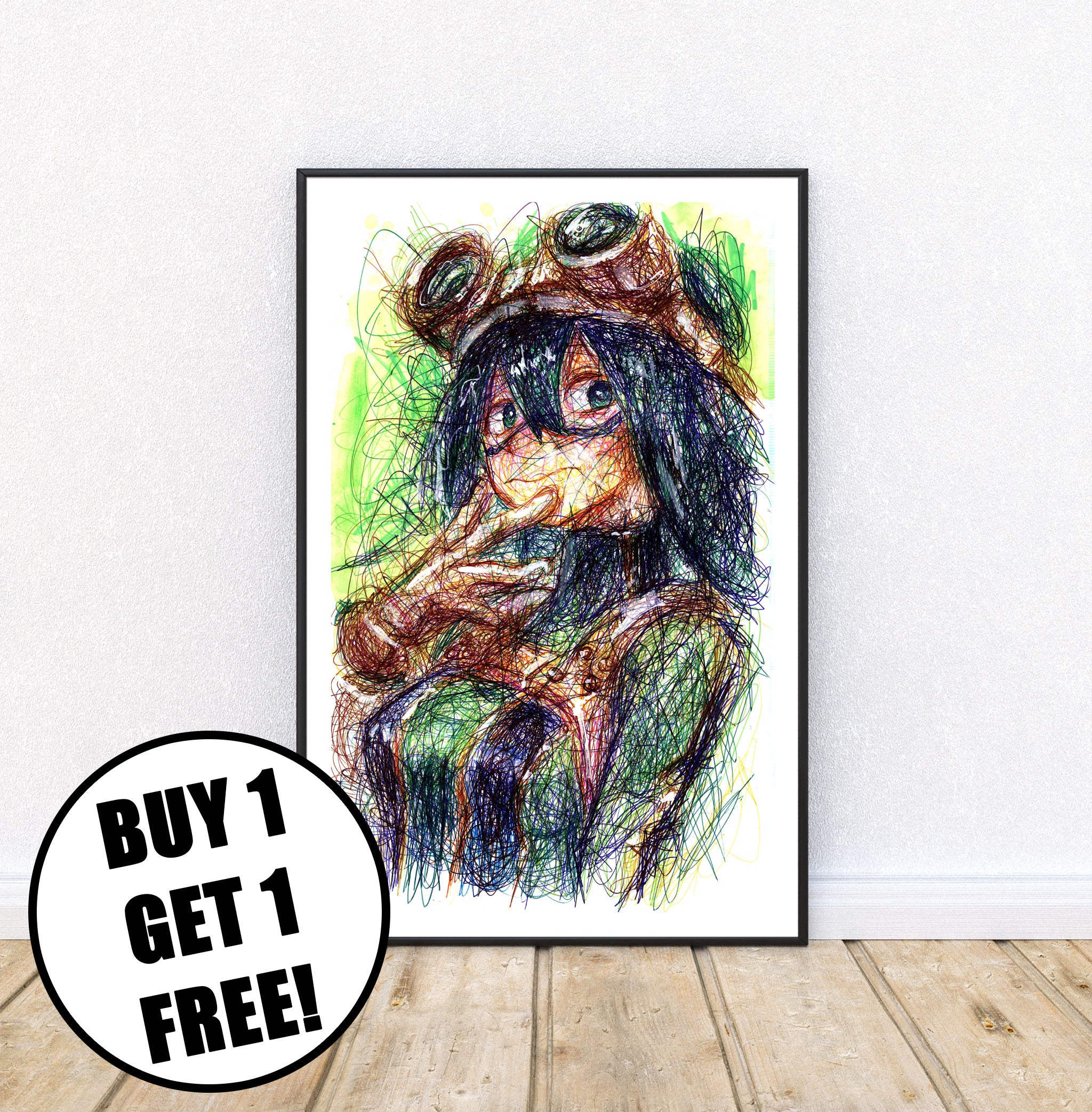 Tsuyu Asui Ballpoint Pen Print